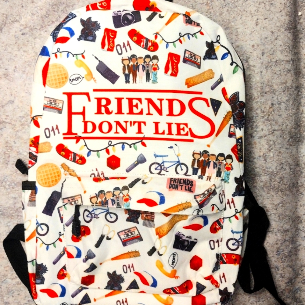 Stranger Things Backpack with White Background